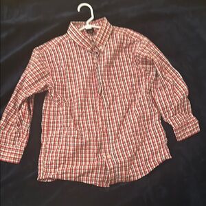 OshKosh B'gosh Red White Plaid Casual Shirt